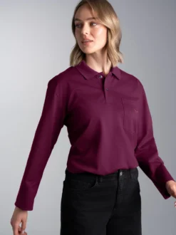 Poloshirt mit Brusttasche Sangria