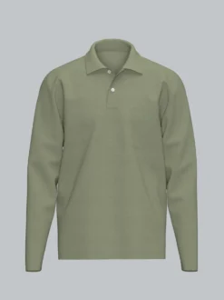 Poloshirt mit Brusttasche Salbei