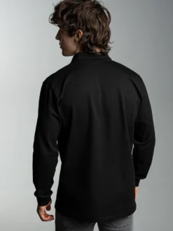 Poloshirt mit Brusttasche Schwarz