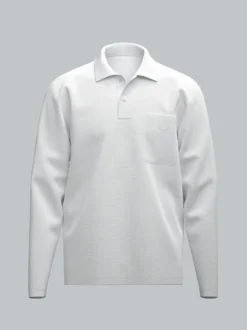 Poloshirt mit Brusttasche Weiss