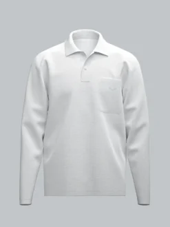 Poloshirt mit Brusttasche Weiss