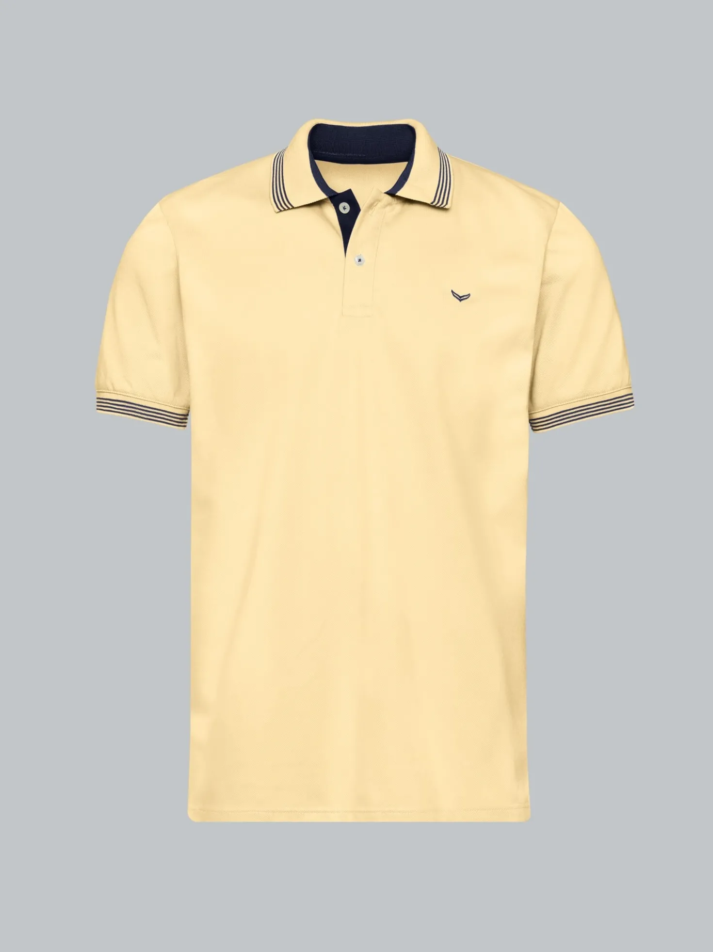 Poloshirt mit kontrastfarbigen Akzenten Vanille