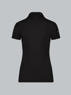 Poloshirt mit Kristallsteinen Schwarz