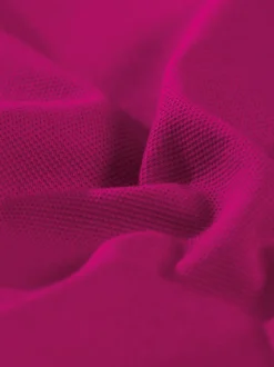 Poloshirt mit Kristallsteinen Magenta