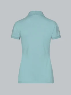 Poloshirt mit Kristallsteinen Gletscher