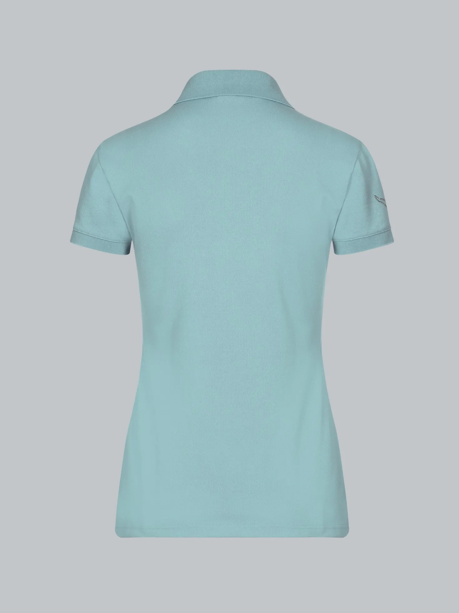 Poloshirt mit Kristallsteinen Gletscher