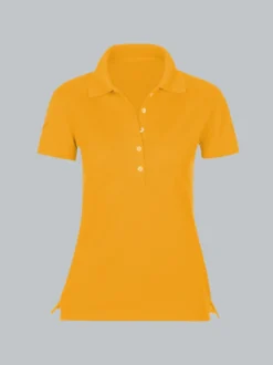 Poloshirt mit Kristallsteinen Goldlack-alt (66a)