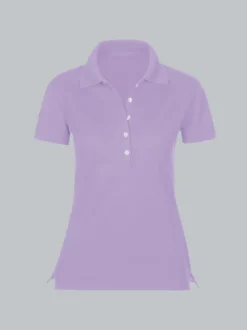 Poloshirt mit Kristallsteinen Flieder-alt (91a)