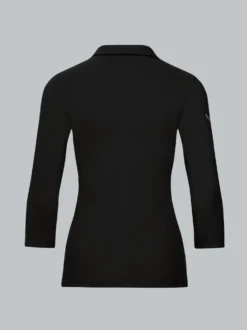 Poloshirt mit Kristallsteinen Schwarz