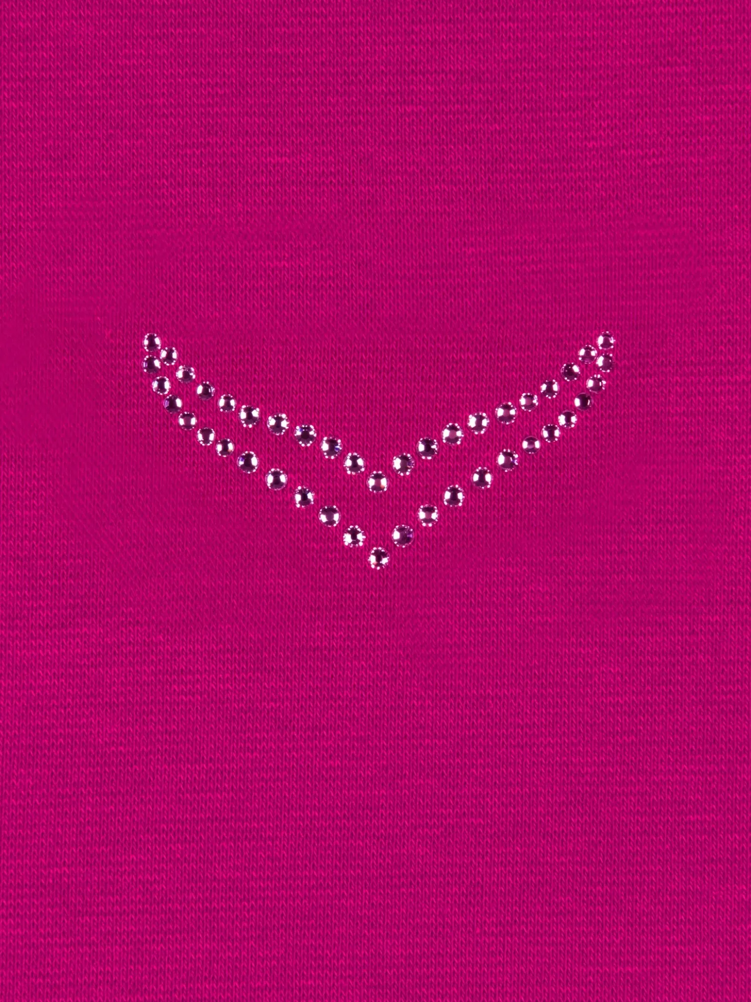 Poloshirt mit Kristallsteinen Magenta