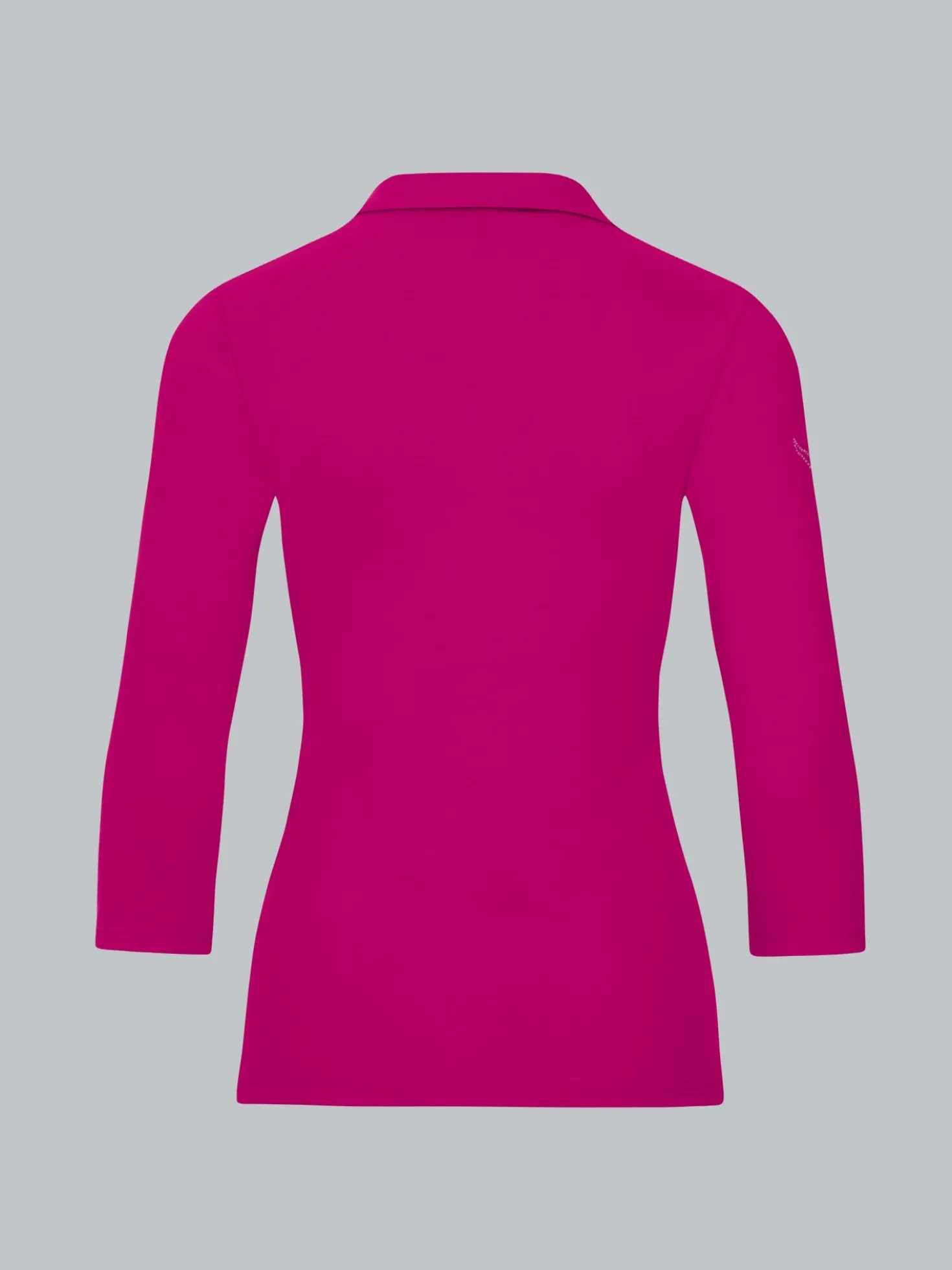 Poloshirt mit Kristallsteinen Magenta