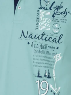Poloshirt mit maritimem Printmotiv Gletscher