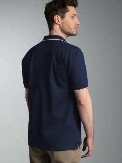 Polo Shirt mit Maritimem Print Navy