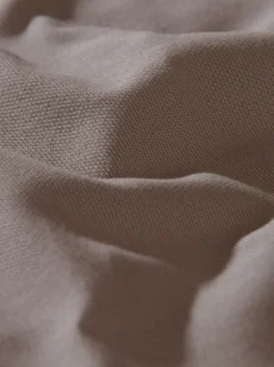 Poloshirt mit Reißverschluss Taupe