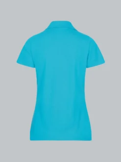 Poloshirt ohne Knopfleiste Azur