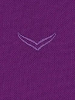 Poloshirt ohne Knopfleiste Brombeer