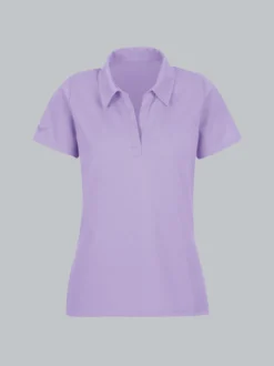 Poloshirt ohne Knopfleiste Flieder