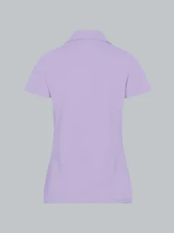 Poloshirt ohne Knopfleiste Flieder