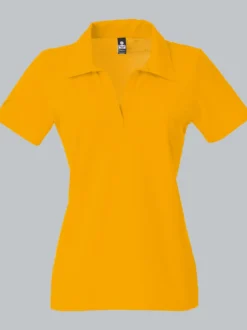 Poloshirt ohne Knopfleiste Goldlack
