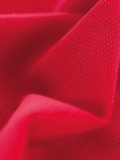 Poloshirt ohne Knopfleiste Kirsch