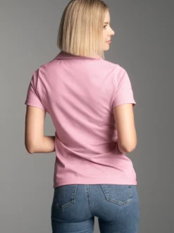 Poloshirt ohne Knopfleiste Lilie