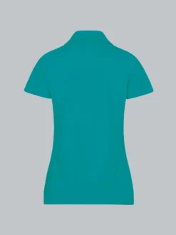 Poloshirt ohne Knopfleiste Lagune