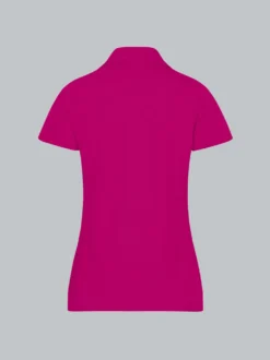 Poloshirt ohne Knopfleiste Magenta
