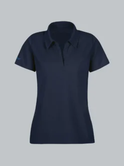 Poloshirt ohne Knopfleiste Navy