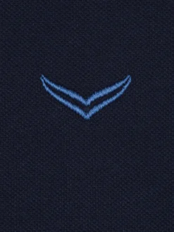Poloshirt ohne Knopfleiste Navy