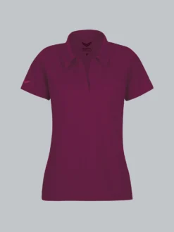 Poloshirt ohne Knopfleiste Sangria