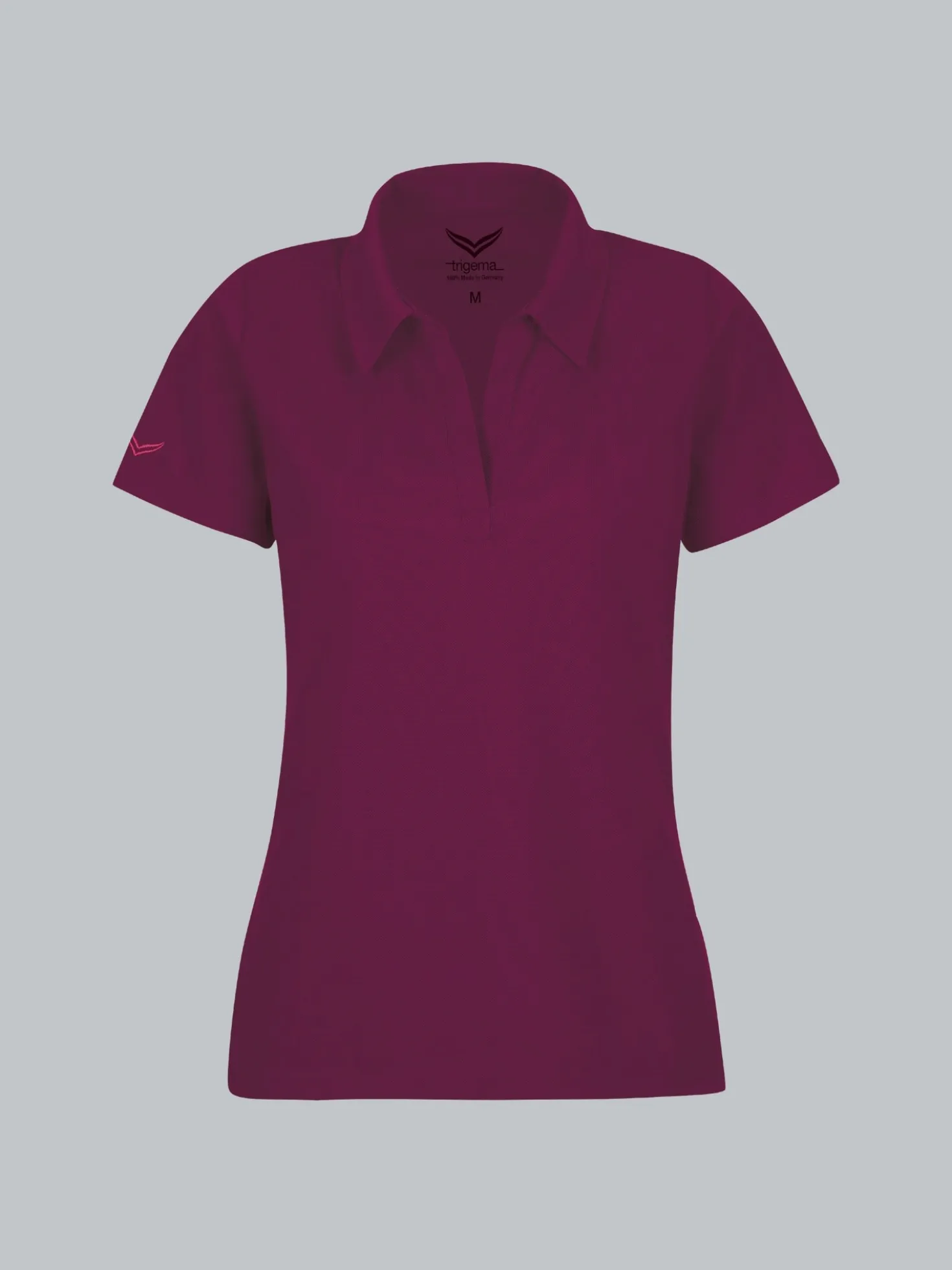 Poloshirt ohne Knopfleiste Sangria