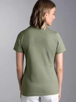 Poloshirt ohne Knopfleiste Salbei