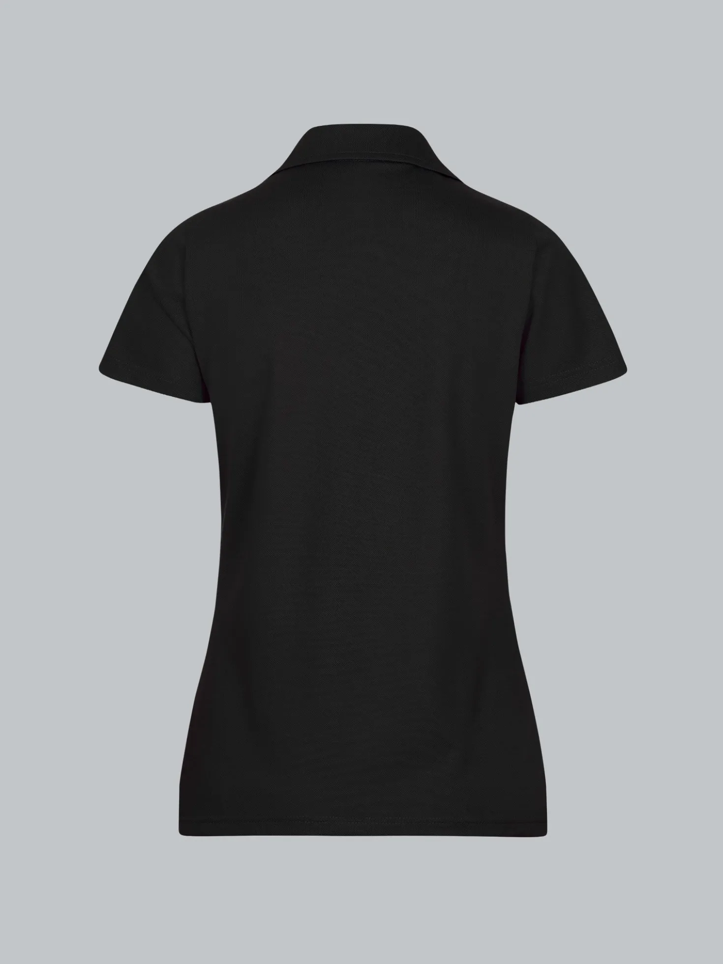 Poloshirt ohne Knopfleiste Schwarz