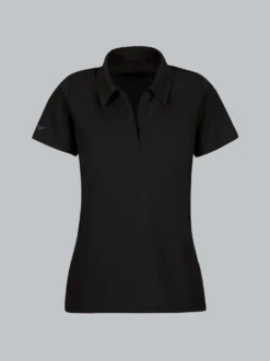 Poloshirt ohne Knopfleiste Schwarz