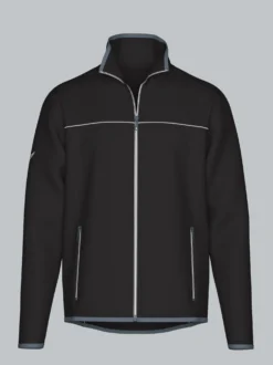Praktische Sportjacke aus Microfaser Schwarz