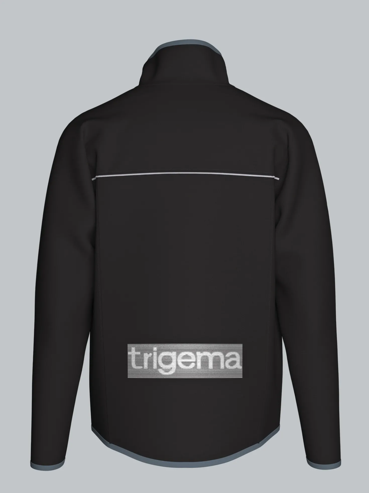 Praktische Sportjacke aus Microfaser Schwarz