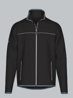 Praktische Sportjacke aus Microfaser Schwarz
