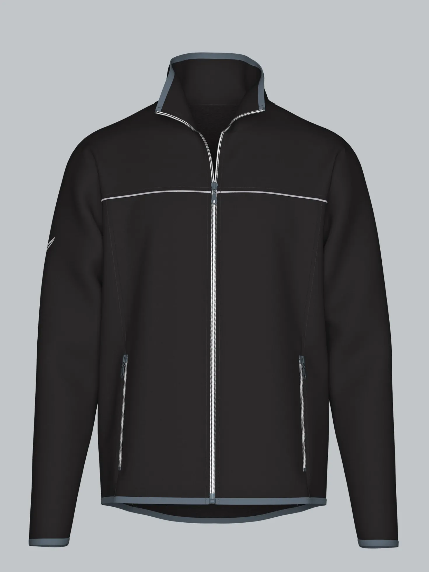 Praktische Sportjacke aus Microfaser Schwarz