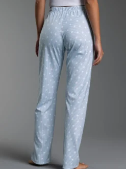 Pyjama Hose mit Allover "Punkt" Muster Horizont