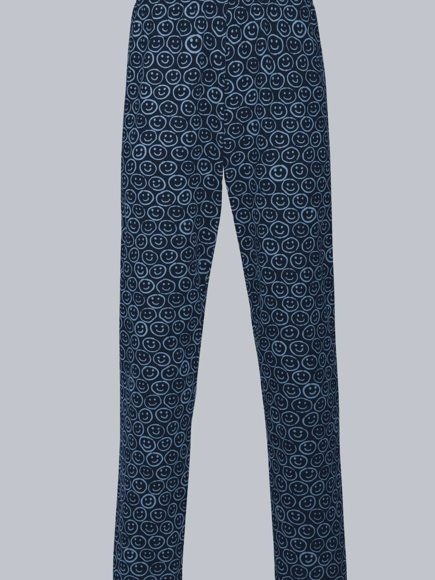 Pyjamahose mit Smiley-Print Navy