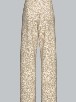 Pyjama Hose mit weitem Bein und Leo Allovermuster Natur
