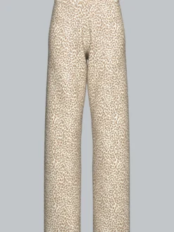 Pyjama Hose mit weitem Bein und Leo Allovermuster Natur