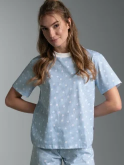 Pyjama Oberteil mit Allover 