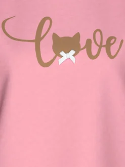 Pyjama-Oberteil mit Cat Love-Print Lilie