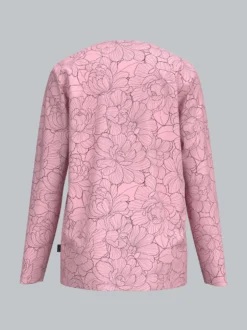 Pyjama-Oberteil mit floralem Allover-Print Lilie