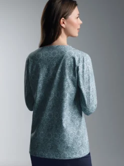 Pyjama Oberteil mit Ornamentmuster Gletscher