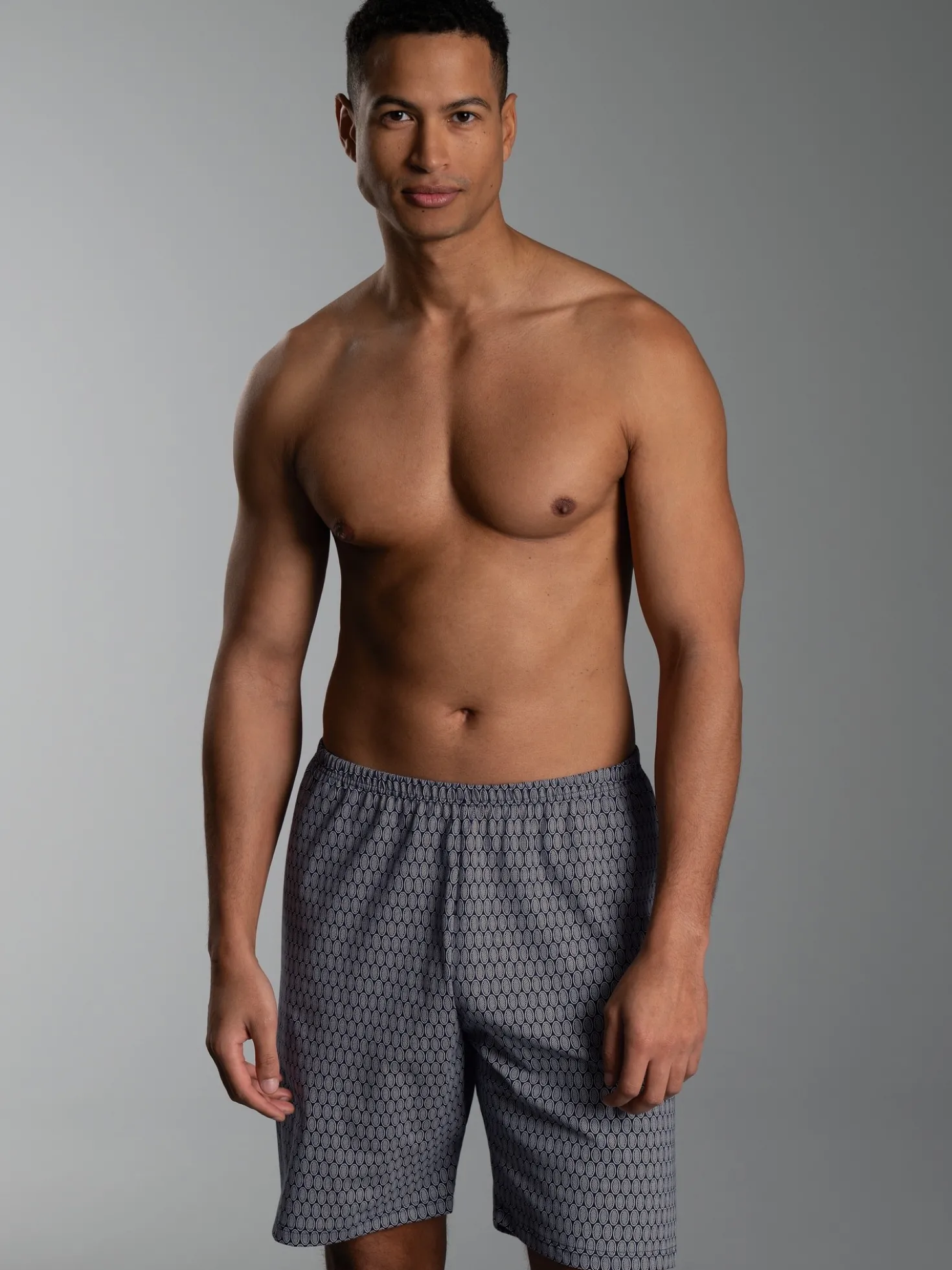 Pyjama Short mit modischem Allover-Muster Night-blue