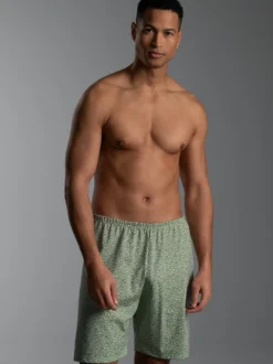 Pyjama Shorts mit Tetris Muster Green tea