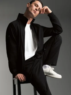 Raglanjacke aus Sweat-Qualität Schwarz