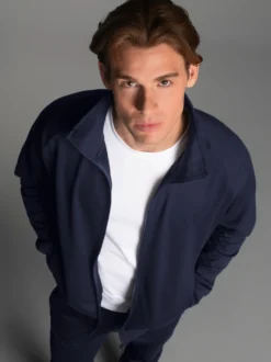 Raglanjacke aus Sweat-Qualität Navy